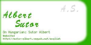albert sutor business card